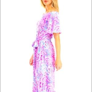 Like new worn once Lilly Pulizer off shoulder dress - super cute